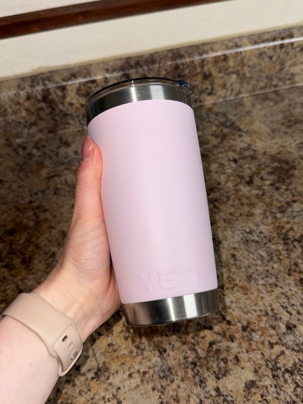 Yeti Pale Pink Stainless Steel Tumbler